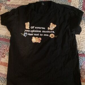 Sassy T-shirt Forever 21 Y2K Black Teddybear
